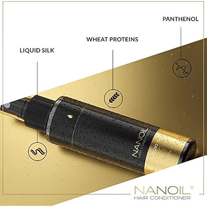 NANOIL LIQUID SILK HAIR CONDITIONER 125ML - BI-PHASE HAIR CONDITIONER, SMOOTHNESS, SOFTNESS, HEALTH, SHINE AND IMPROVED HAIR RESILIENCE - Image 3